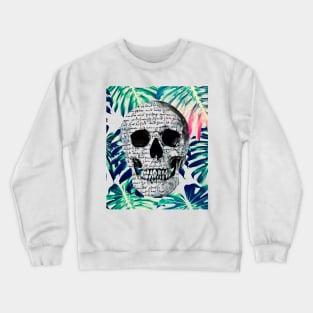 Cool Tees Tropical Shakespeare Skull Crewneck Sweatshirt